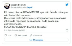 Marcelo Dourado se irritou no Twitter por ser lembrado como ex-participante do 'BBB' (Foto: Reprodução / Internet)