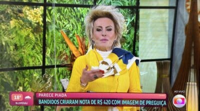 Sem perceber, Ana Maria Braga mostra folha de maconha ao vivo e diverte público: “Confusa” (Reprodução)