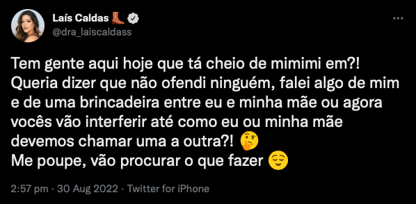 Ex-BBB é acusada de gordofobia após usar emoji de baleia e dispara: “Mimimi” (Reprodução)