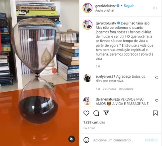 Vídeo compartilhado por Geraldo Luís (Foto: Reprodução/Instagram)