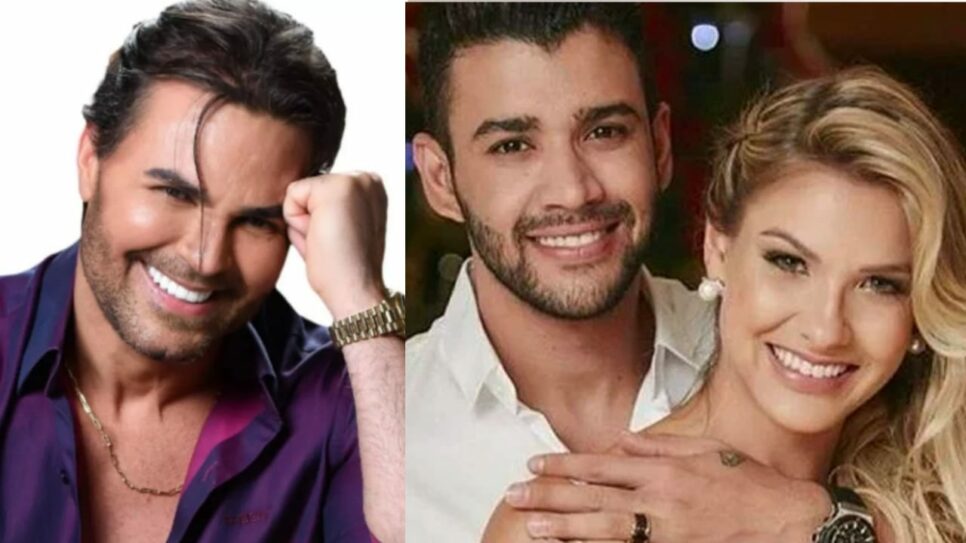 Eduardo Costa dá em cima de Andressa Suita e Gusttavo Lima fica furioso (Foto: Reprodução/Montagem)
