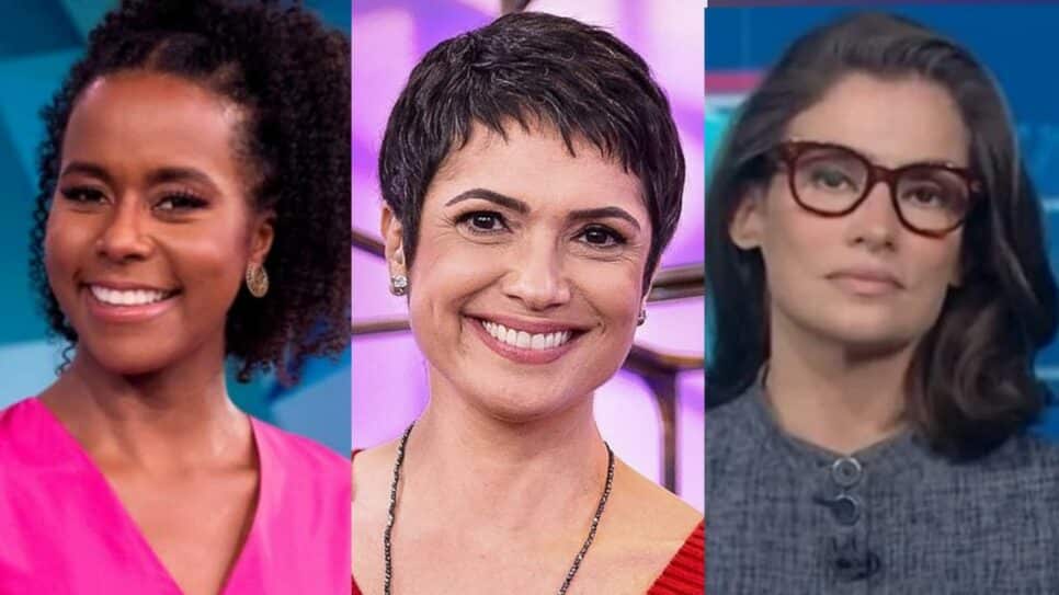 Maju Coutinho, Sandra Annenberg e Renata Vasconcellos (Foto: Reprodução/Montagem)