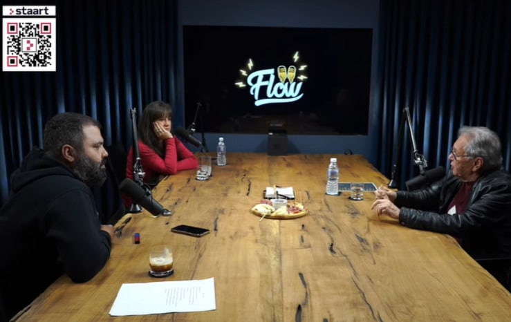 Carlos Alberto de Nóbrega participou do Flow Podcast (Foto: Reprodução/YouTube)