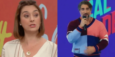 Catia Fonseca entrega Marcos Mion e dá recado para contratado da Globo (Foto: Reprodução)