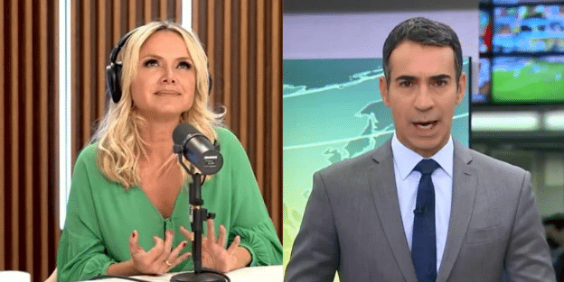 César Tralli é exposto por Eliana e manda recado para Ticiane (Foto: Reprodução)