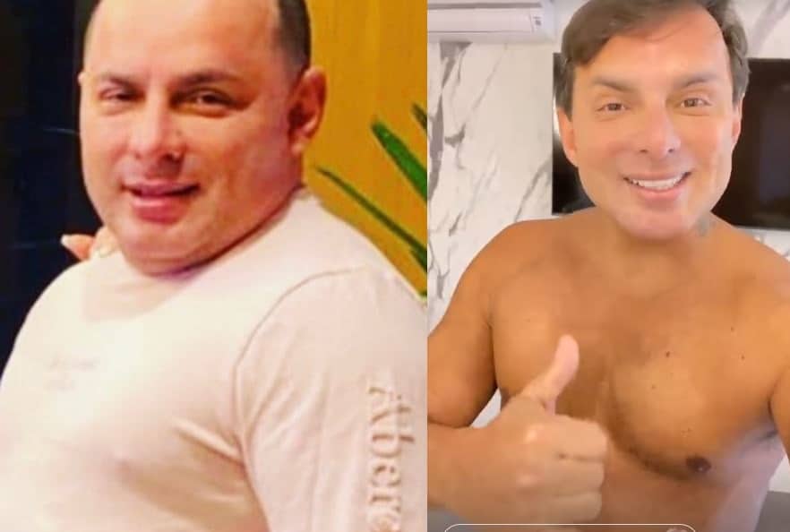 Antes e depois do Esdras (Foto: Reprodução)