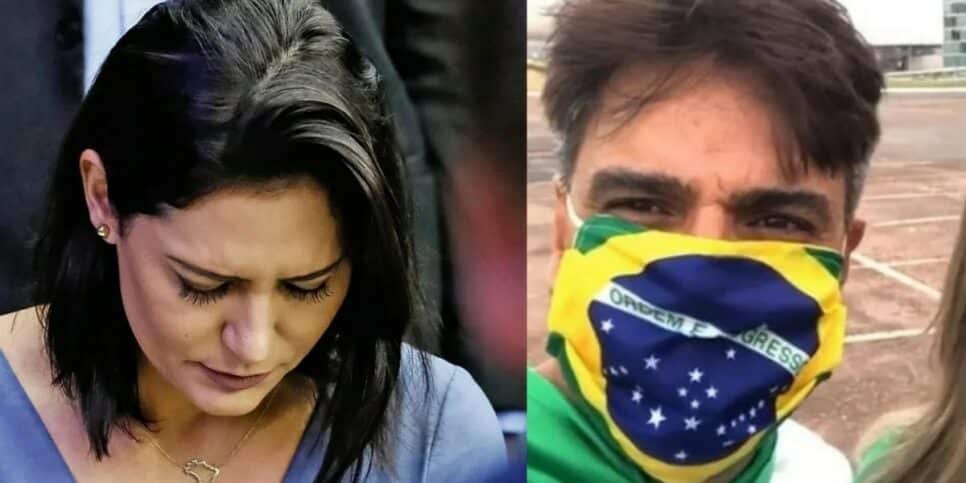 Esposa de Guilherme de Pádua se pronunciou sobre a foto tirada com Michelle Bolsonaro (Foto: Reprodução)