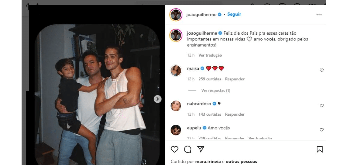 O famoso ex-ator do SBT fez homenagem especial para o padrasto nas redes sociais (Foto: Reprodução)