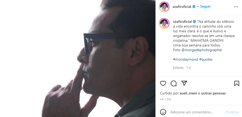 O famoso ex-ator da Globo, Luciano Szafir revelou seus sentimentos e falou sobre Sasha (Foto: Reprodução)