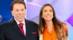 Patrícia Abravanel passa por cima de Silvio Santos (Foto: Reprodução)