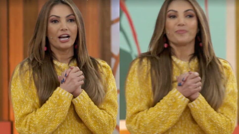 Patricia Poeta durante o programa Encontro (Reprodução)