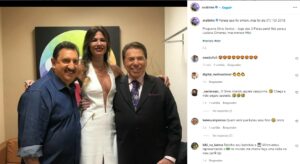 Ratinho publicou TBT ao lado de Luciana Gimenez e do seu patrão no SBT, Silvio Santos (Foto: Reprodução / Instagram)