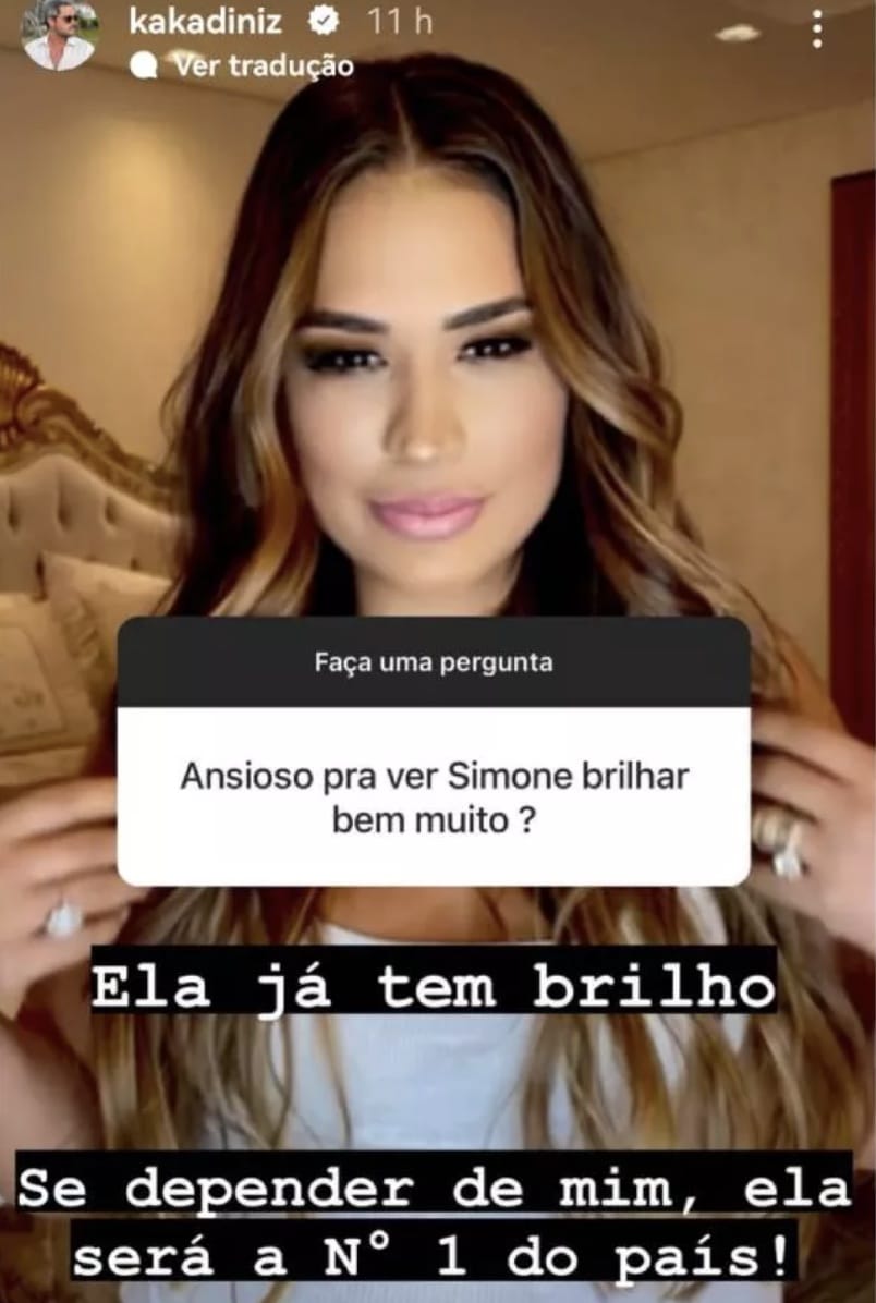 Kaká Diniz solta o verbo e diz que Simone superará Simaria em carreira solo: “Número 1” (Reprodução)