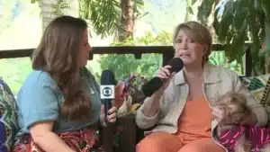 Sem papas na língua, Susana Vieira diz que Tati Machado era 'garota de rua' e ela responde ao vivo: "Gente" (Foto: Reprodução / Globo)