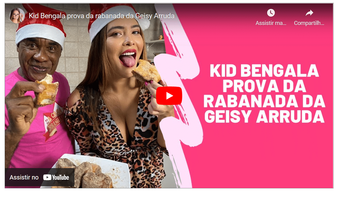 Vídeo de Geisy Arruda com Kid Bengala (Foto Reprodução)