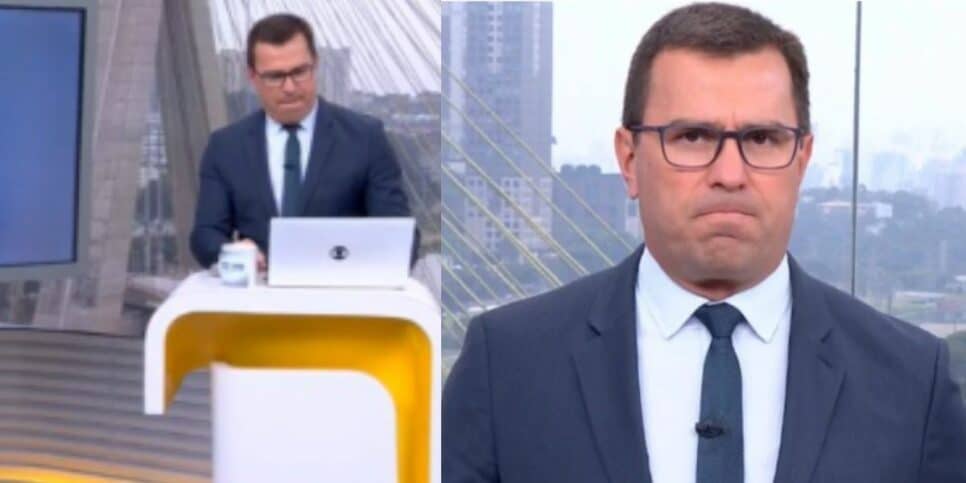 Rodrigo Bocardi encerra telejornal de luto e lamenta falecimento de famoso nome da Globo