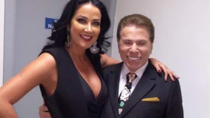 Hellen Ganzarolli e Silvio Santos (Foto Reprodução)