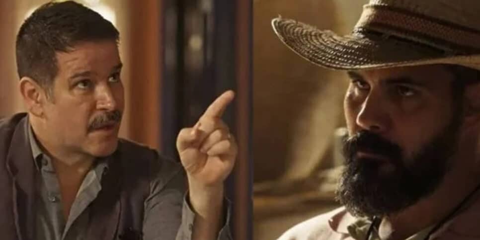 Pantanal - Tenório (Murilo Benício) molesta Alcides (Juliano Cazarré) e Brasil para em choque; audiência da novela explode (Foto: Reprodução)