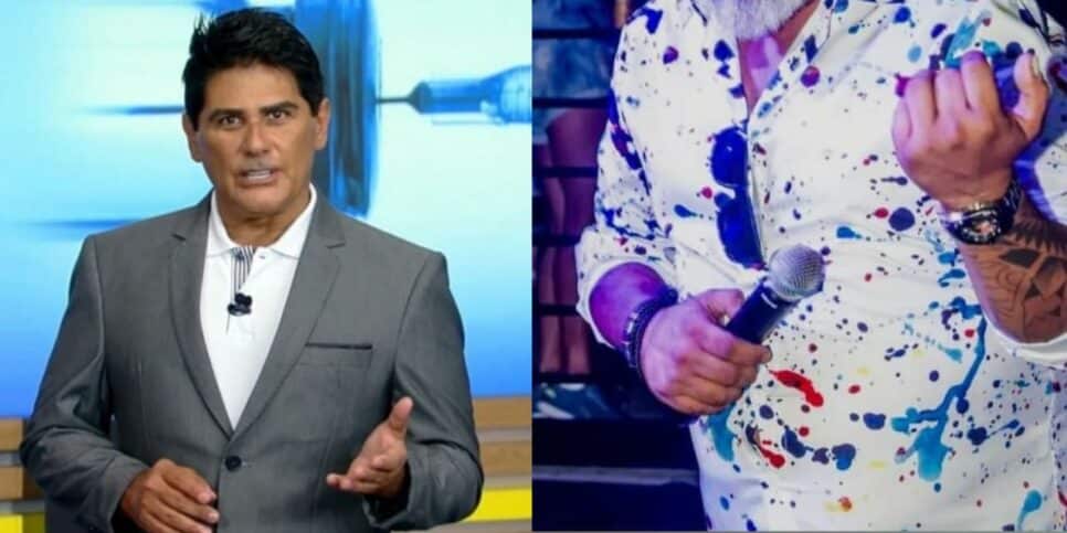 César Filho dá notícia sobre prisão de sertanejo no Hoje Em Dia (Foto: Reprodução/Montagem)
