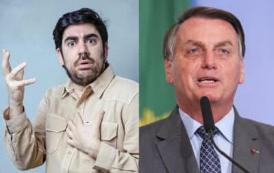 Marcelo Adnet e Jair Bolsonaro; presidente voltou a entrar na mira das paródias do humorista (Foto: Reprodução / Instagram)