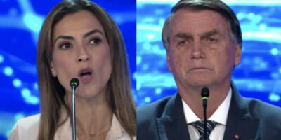 Soraya e Bolsonaro trocaram farpas em debate (Foto: Reprodução)