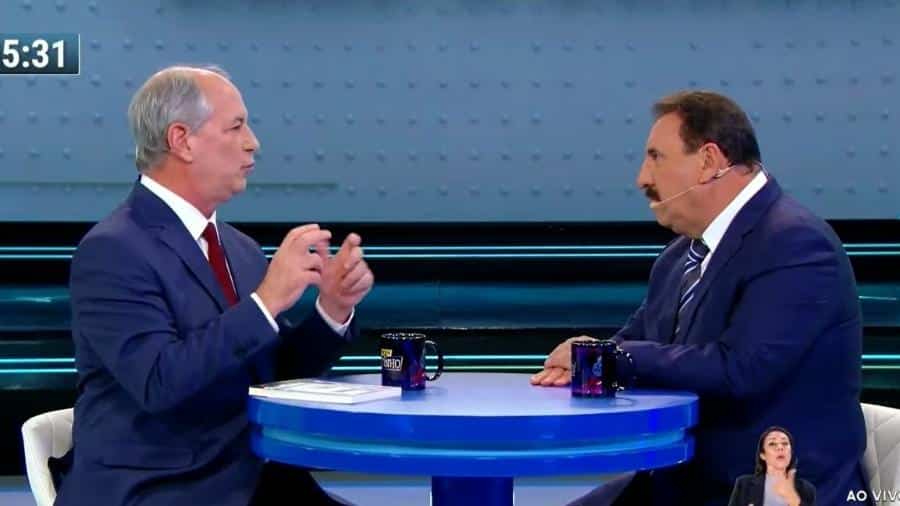 Ciro Gomes no programa do Ratinho (Foto Reprodução)