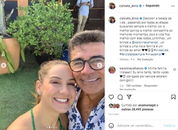 Pai de Gabriel Diniz manda recado após ex-noiva do cantor se casar: "Respeito" (Reprodução)