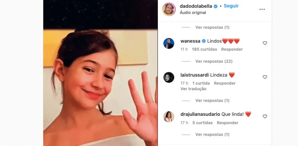 A famosa cantora e filha de Zezé Di Camargo mandou um recado especial ao ver Dado Dolabella ao lado de sua herdeira (Foto: Reprodução)