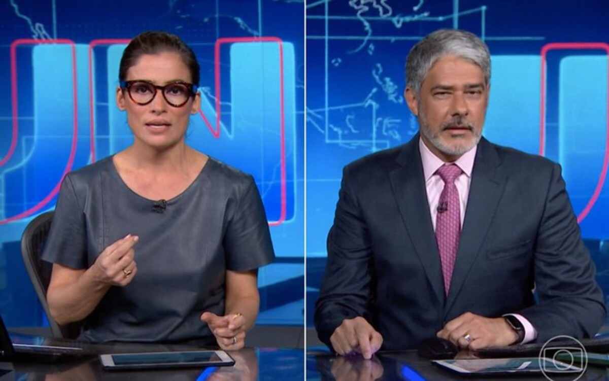 William Bonner e Renata Vasconcellos relatam no Jornal Nacional maior interesse de adolescentes nas eleições, Foto: Reprodução/Internet