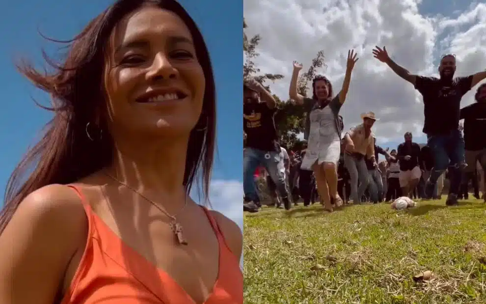 Dira Paes transforma elenco de Pantanal em bicho em vídeo de despedida: “Embrenhamos no mato” (Reprodução)