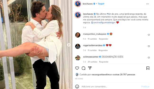 O famoso cantor sertanejo e ex-jurado da Globo ao lado de sua mulher (Foto: Reprodução)