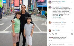 Após se separar de Wanessa Camargo, Marcus Buaiz viaja com os filhos e manda recado em sua rede social (Foto: Reprodução / Instagram)