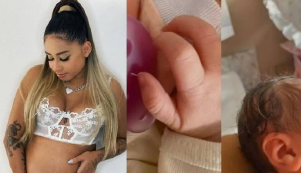 MC Loma faz suspense, exibe só parte do rosto da filha e explica por que ainda não mostrou totalmente: "Tão linda" (Foto: Reprodução / Instagram)