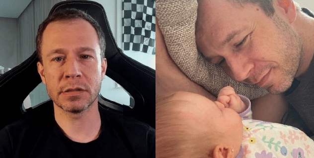 Tiago Leifert surge com a filha em vídeo raro e emociona público (Foto: Reprodução)