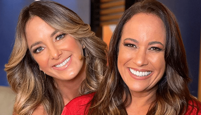 Ticiane Pinheiro e Renata perdem o controle do Hoje Em Dia (Foto: Reprodução)
