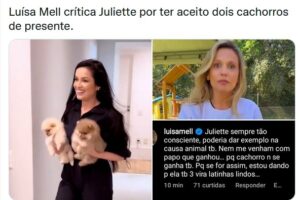 Luísa Mel detona Juliette após a campeã do BBB21 anunciar que será "Mãe" e acaba criando a maior confusão na web (Foto: Reprodução / Twitter)