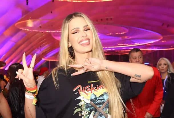 Yasmin Brunet no Rock in Rio 2022 (Foto: Reprodução)