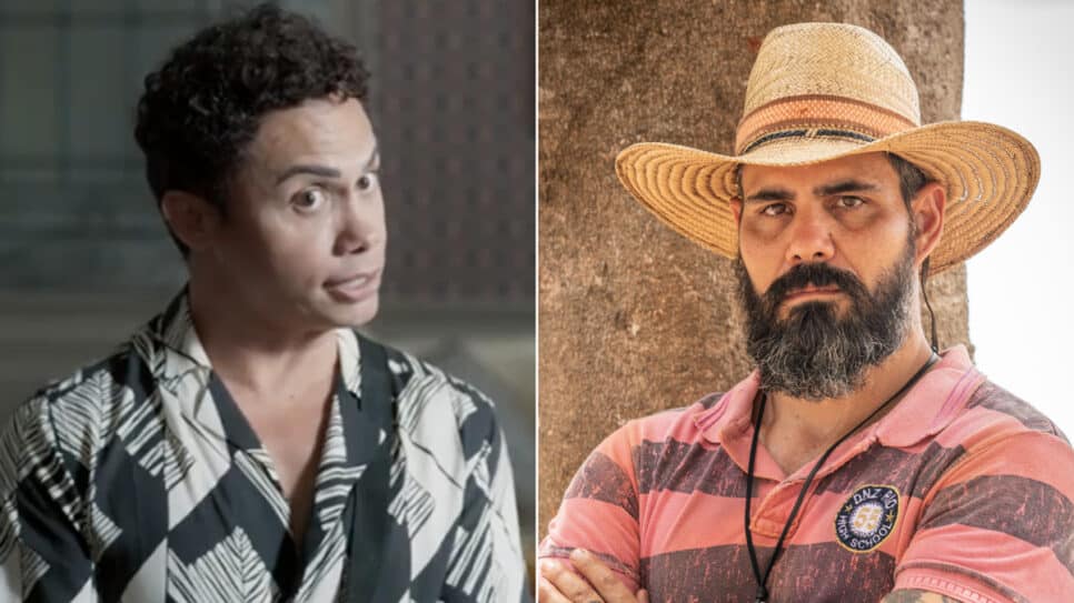 Pantanal: Alcides tenta esconder abuso, mas se abre com Zaquieu (Foto: Reprodução)
