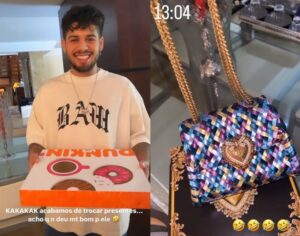 Zé Felipe compra bolsa caríssima para Virgínia Fonseca e expõe prejuízo em publicação no Instagram no último sábado (17) (Foto: Reprodução / Instagram)