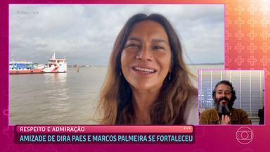 Dira Paes mandou recado ao vivo para Marcos Palmeira no "Mais Você" (Foto Reprodução)