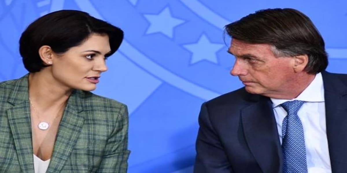 Jair e Michelle Bolsonaro deixaram de se seguir no primeiro turno (Imagem Reprodução Internet)