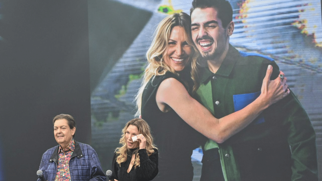 Anne Lottermann passou por grandes emoções no "Arquivo Confidencial" no Faustão (Foto Reprodução/Band)