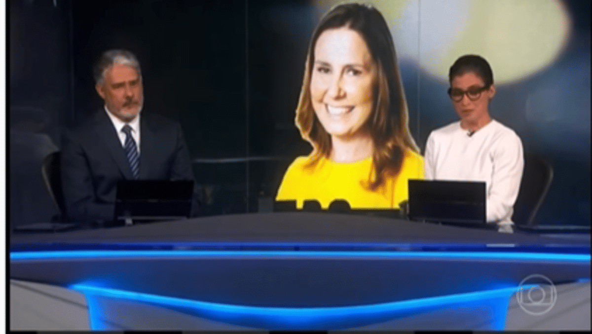 Renata Vasconcellos não resiste e chora ao vivo após noticiar sobre a morte de Susana Naspolini (Foto Reprodução)