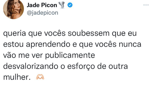 Jade Picon dá tapa de luva de pelica ao rebater Mel Maia (Foto Reprodução/Twitter)