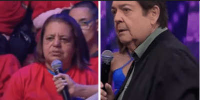 Faustão é surpreendido com atitude de mulher na plateia (Foto Reprodução)