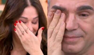 Claudia Raia e marido recebem previsão na Globo e desabam (Foto: Reprodução/ Tv Globo)