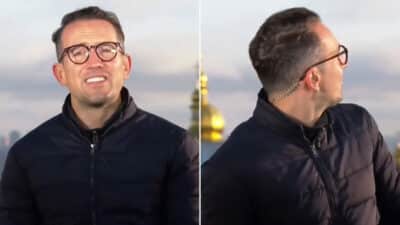 Jornalista brasileiro da BBC se surpreende com míssil ao vivo em Kiev, Foto: Reprodução/Internet