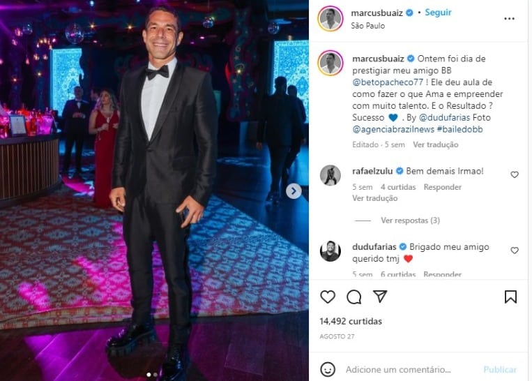 Marcus Buaiz, ex-marido de Wanessa Camargo, surgiu todo formal em foto (Foto: Reprodução/Instagram)