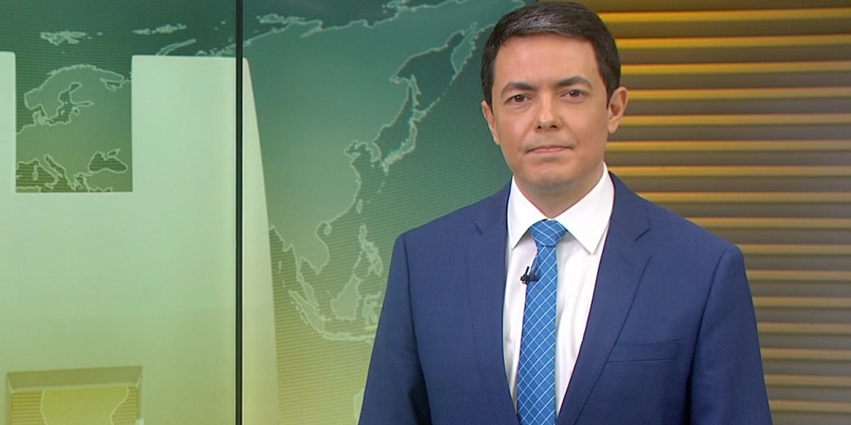 Alan Severiano substitui César Tralli no Jornal Hoje após trágico falecimento de sua mãe (Foto: Reprodução)