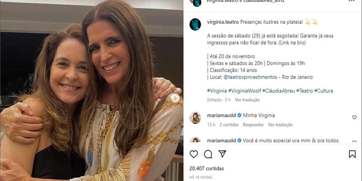 Claudia Abreu e Malu Mader juntinhas em aparição rara (Imagem Reprodução Instagram)